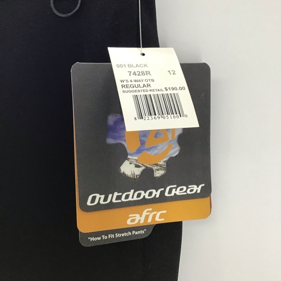 AFRC Outdoor Gear Women’s 4-WayStretch Insulated Ski Pants NWT Black Size 12 - Picture 6 of 11